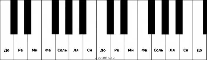 Гамма C dur – без знаков альтерации