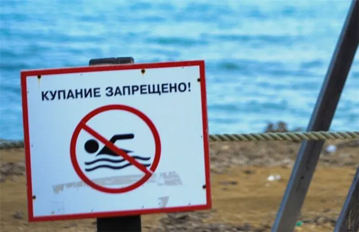 Из-за чего люди тонут в воде. В местах с запретом на купание есть соответствующие знаки. Фото.