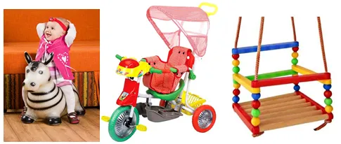 качельки и велосипед для ребенка