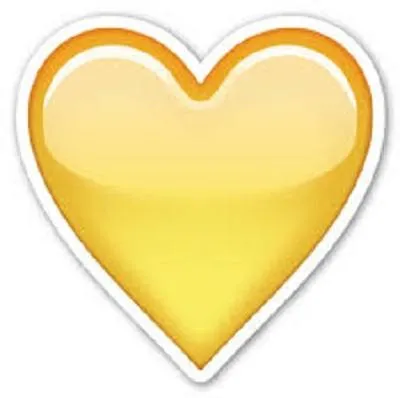 смайлик желтое сердечко